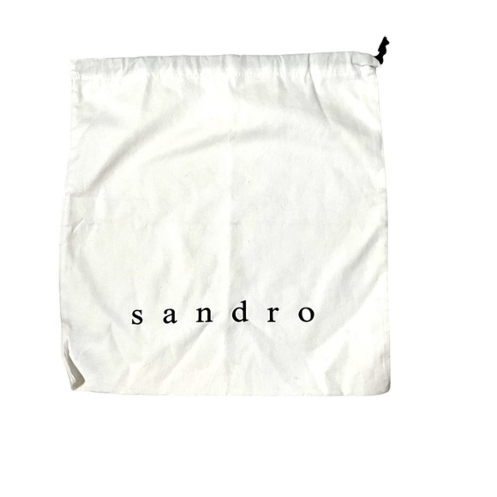 Sandro dust bag white black logo‎ purse or shoes drawstring